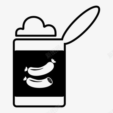 罐装香肠食品日用品图标图标