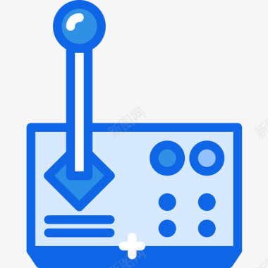 素材82操纵杆科学82蓝色图标图标