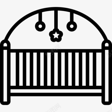 玩笔婴儿床摇篮图标图标