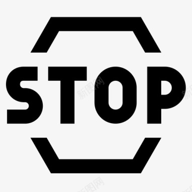 公共环境标识停车标志公共交通轮廓图标图标