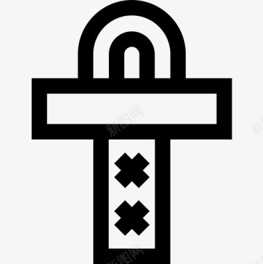 十字架十字架埃及53直纹图标图标