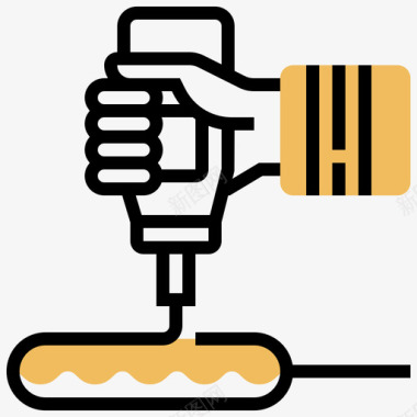 黄金话筒香肠烹饪70黄影子图标图标