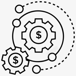 资金项目财务管理企业管理现金流设置图标高清图片
