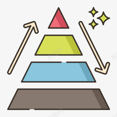金字塔图数据分析12线性颜色图标图标