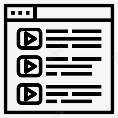 网站滚动条播放列表多媒体音乐图标图标