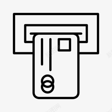 自动换行自动取款机卡取款机图标图标