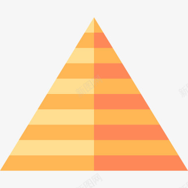 黄金金字塔金字塔埃及48平坦图标图标