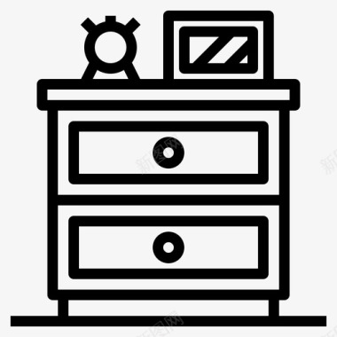 床头柜家居装饰47直线型图标图标