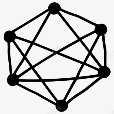 六角形分子结构碳结构几何图案图标图标