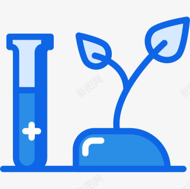 素材82叶科学82蓝色图标图标