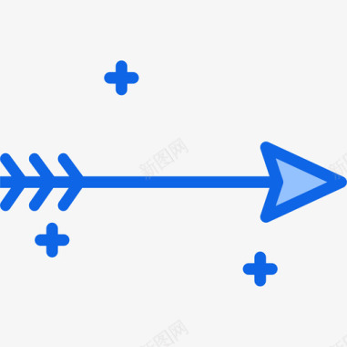 蓝色爱心箭头右箭头箭头56蓝色图标图标