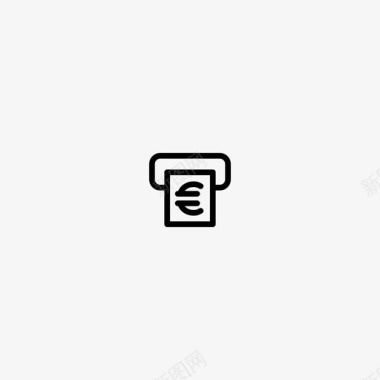 火焰欧元图标atm欧元提款货币图标图标