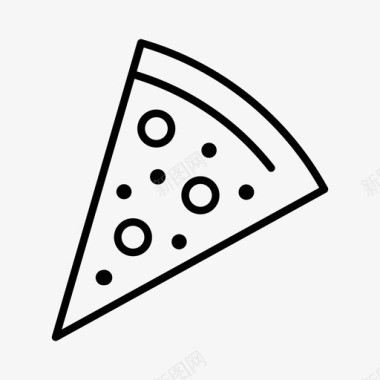 披萨片快餐圆形图标图标