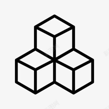 堆积盒方块立方体图标图标