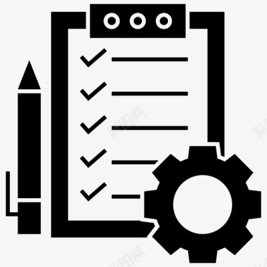 团队协作的力量列表设置检查表产品列表图标图标