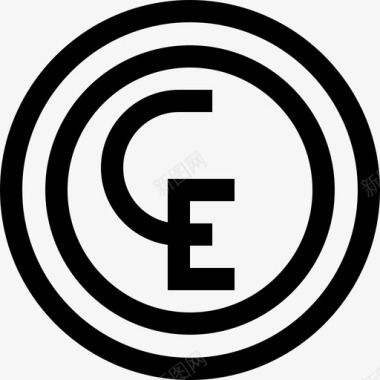 火焰欧元图标欧元货币3线性图标图标