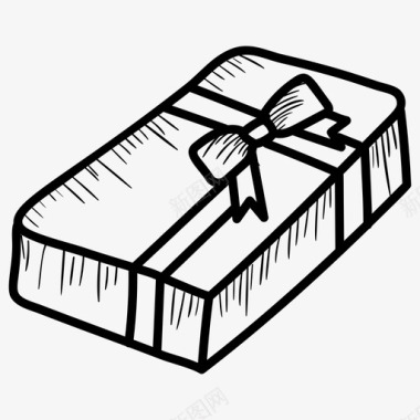 生日礼品盒礼品盒带状包装盒图标图标
