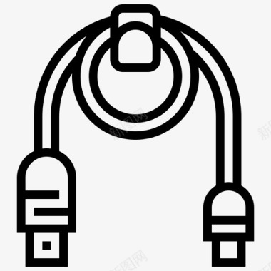 带插头Usb插头计算机技术13线性图标图标