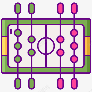 Foosball共有工作空间5线性颜色图标图标