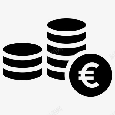 火焰欧元图标欧元硬币金融图标图标