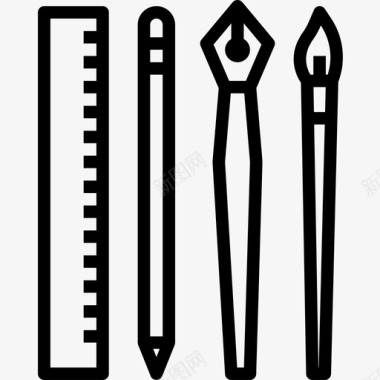 免扣66工具平面66线性图标图标