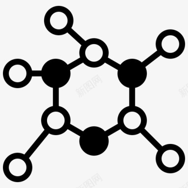 五边形分子分子原子化学图标图标