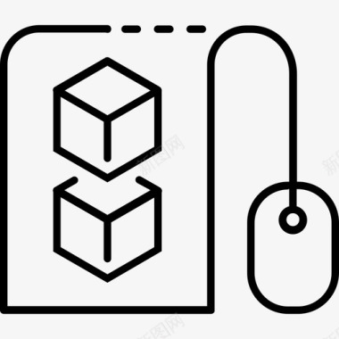 区块链计算机鼠标文档文件图标图标