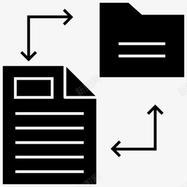 团队协作的力量文件传输文件交换文件夹传输图标图标