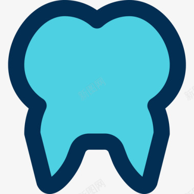 身体大牙齿身体部位2线颜色图标图标