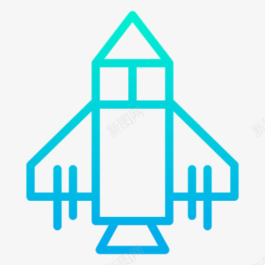 太空船太空船游戏65梯度图标图标