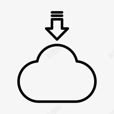 文件下载ppt云数据图标图标