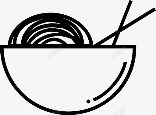面条面条碗筷子图标图标