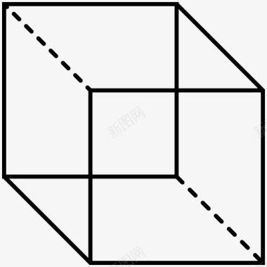 缤纷几何立方体教育几何图标图标