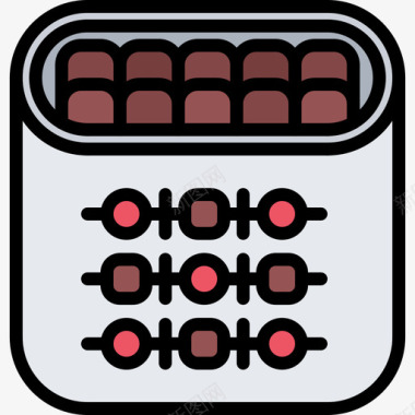 烤羊肉串屠夫19彩色图标图标