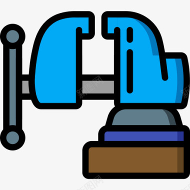 木工卡尺虎钳木工3线颜色图标图标