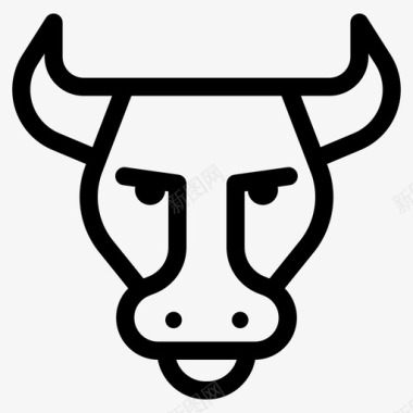 牛市动物股票图标图标