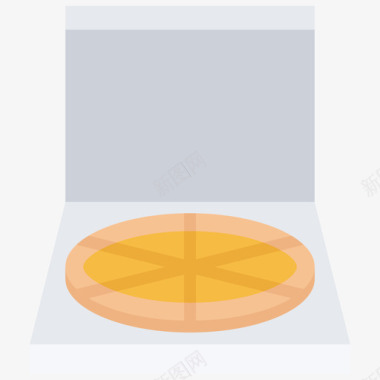 切块披萨披萨盒快餐75扁平图标图标