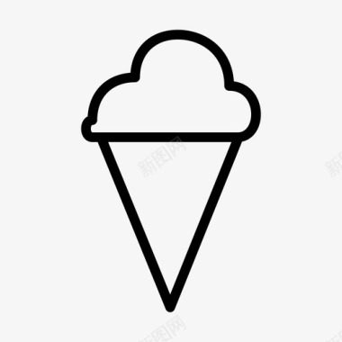 冰淇淋冷冻酸奶冰淇淋蛋卷图标图标