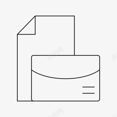 粘贴纸张邮件信封信件图标图标