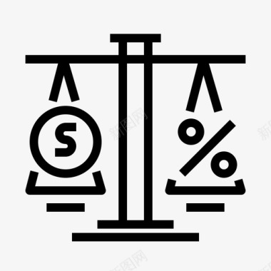 平衡化妆水平衡公正贷款图标图标