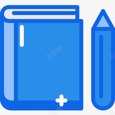 蓝色矩形书教育181蓝色图标图标