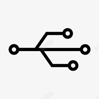 分支电路数字图标图标