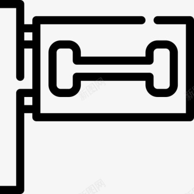 橄榄标牌健身房标牌健身酒店服务图标图标