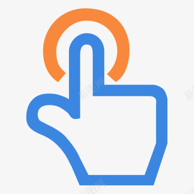 水彩笔触一键触达图标