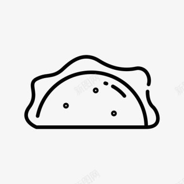 塔可街头食品5直系图标图标