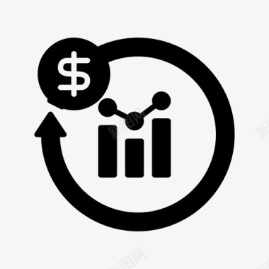 儿子的回报投资回报搜索引擎优化字形图标图标