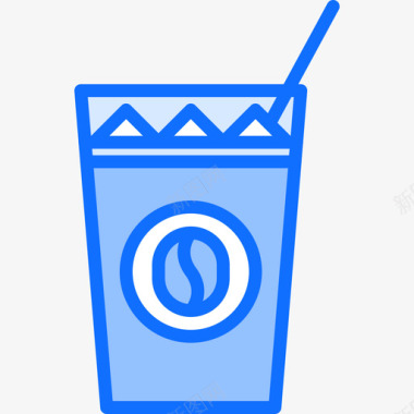 冷咖啡咖啡72蓝色图标图标