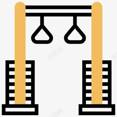 黄色标志黄色健身滑轮95图标图标