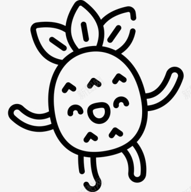 快乐菠萝性格直系图标图标