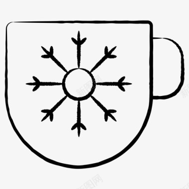杯子咖啡雪图标图标